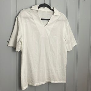 Women’s white linen shirt